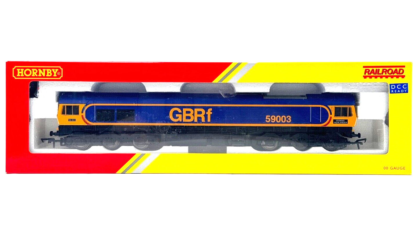 HORNBY 00 GAUGE - R3760 - CLASS 59 DIESEL 59003 GBRF YEOMAN HIGHLANDER W/LIGHTS!