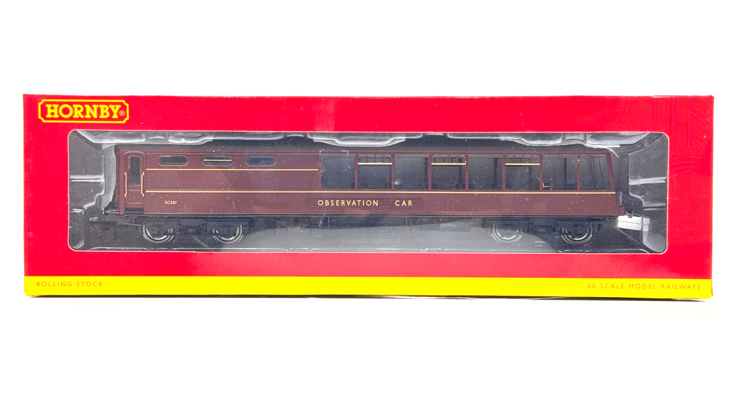 HORNBY 00 GAUGE - R4473 - BR MAROON PULLMAN OBSERVATION CAR COACH - BOXED