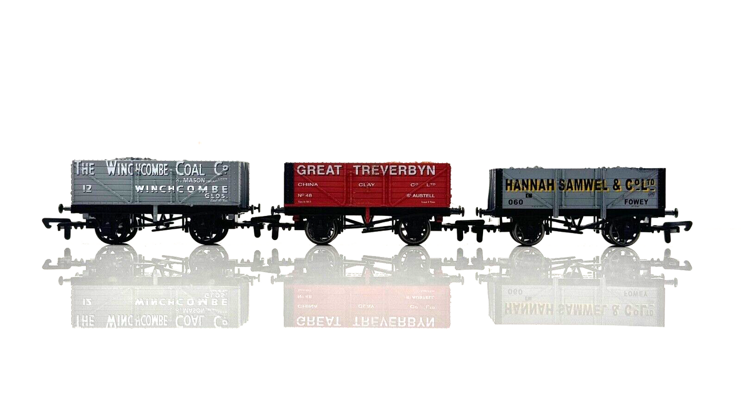 DAPOL 00 GAUGE - WINCHCOMBE COAL HANNAH SAMWEL GREAT TREVERBYN WAGONS X 3