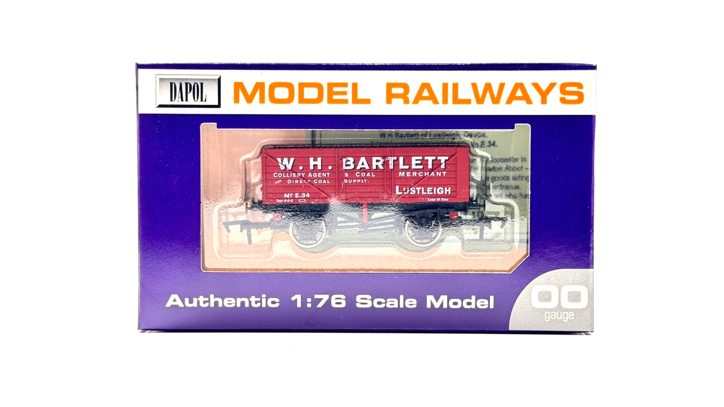 DAPOL 00 GAUGE - W.H BARTLETT LUSTLEIGH PLANK WAGON NO.E34 (LIMITED EDITION)