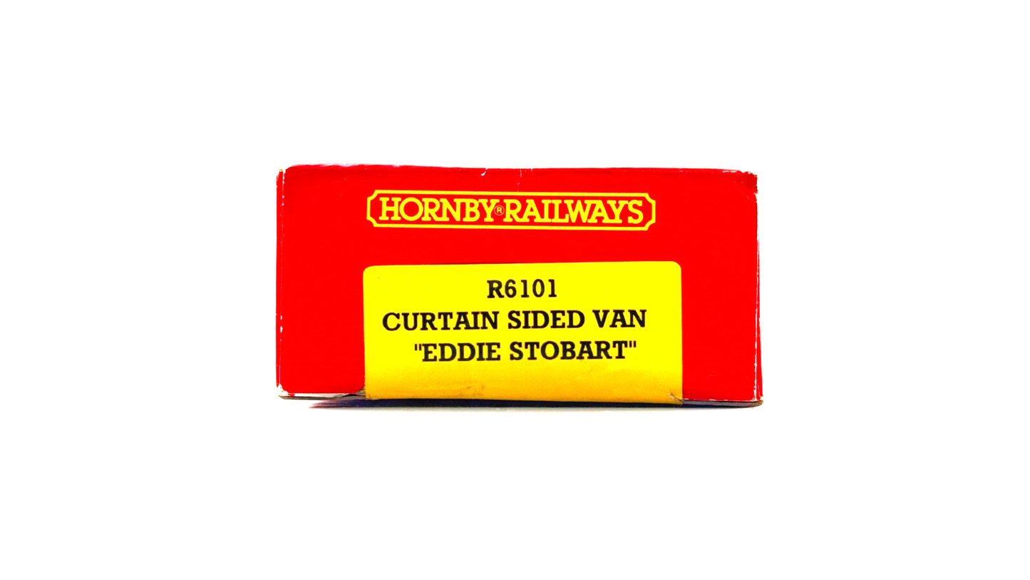 HORNBY 00 GAUGE - R6101 - CURTAIN SIDED VAN EDDIE STOBART EXPRESS RAIL FREIGHT