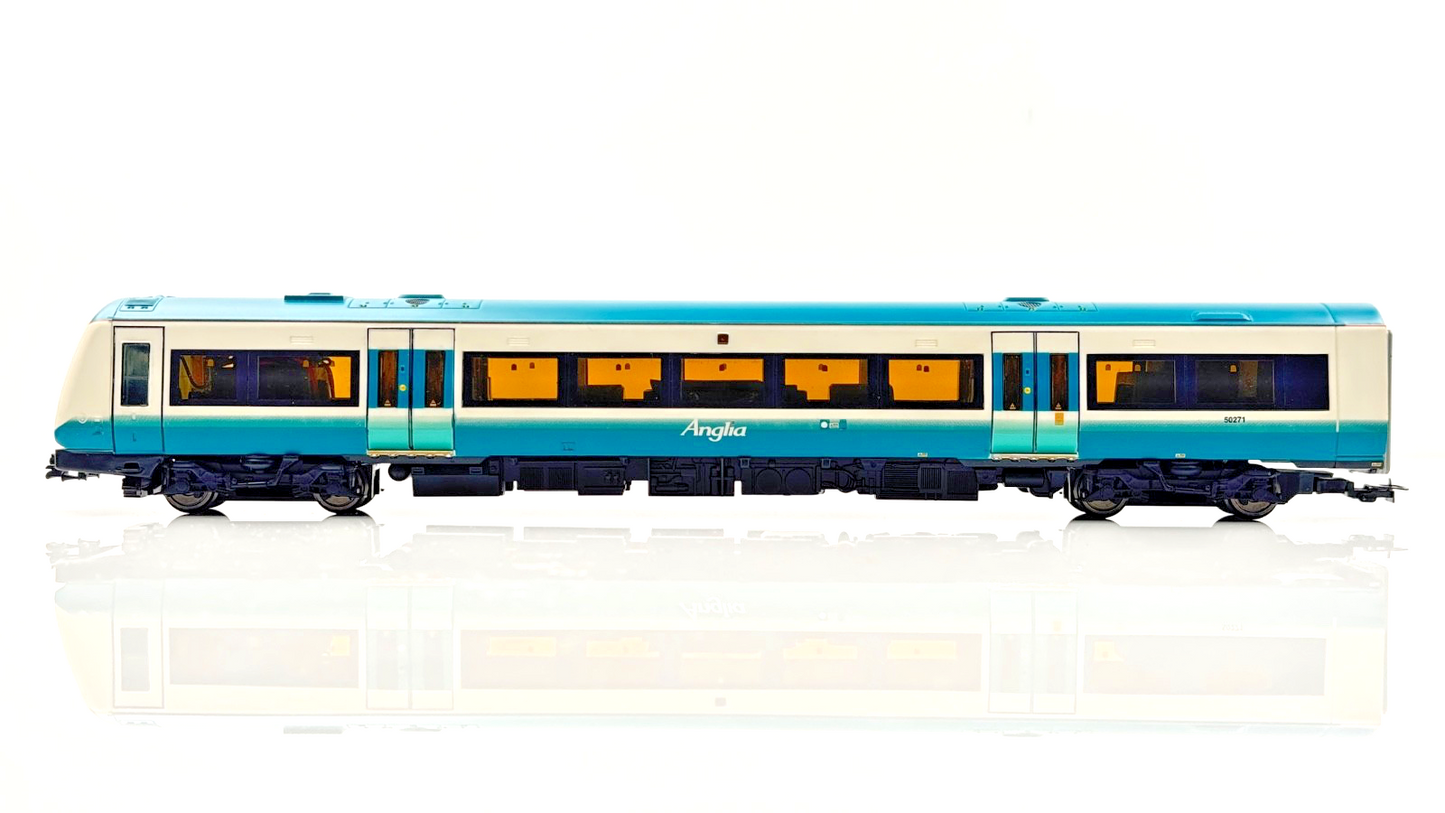 BACHMANN 00 GAUGE - 32-453 - CLASS 170 TURBOSTAR 2 CAR DMU ANGLIA RAILWAYS BOXED