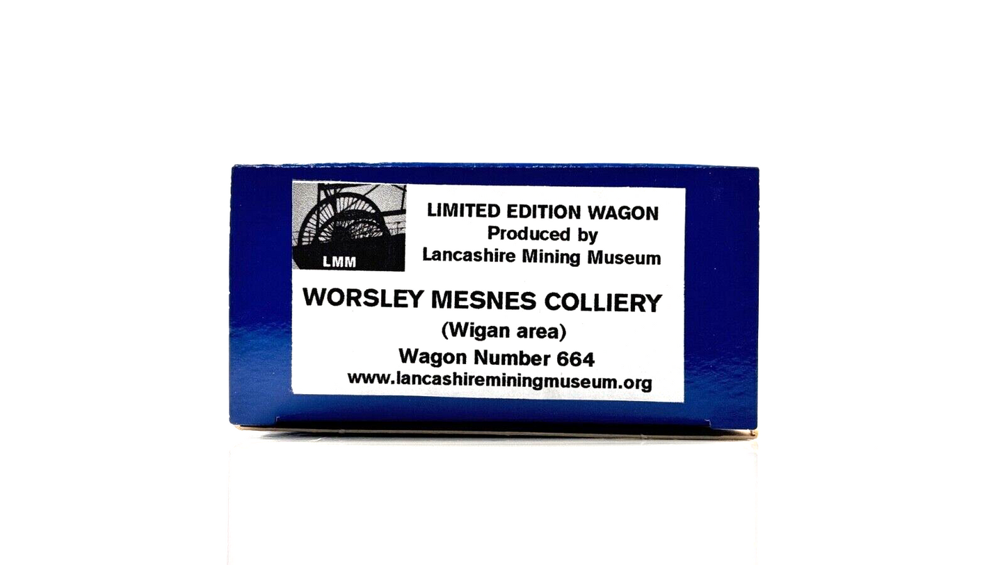 DAPOL 00 GAUGE - WORSLEY MESNES COLLIERY WIGAN WAGON 664 (LIMITED EDITION)
