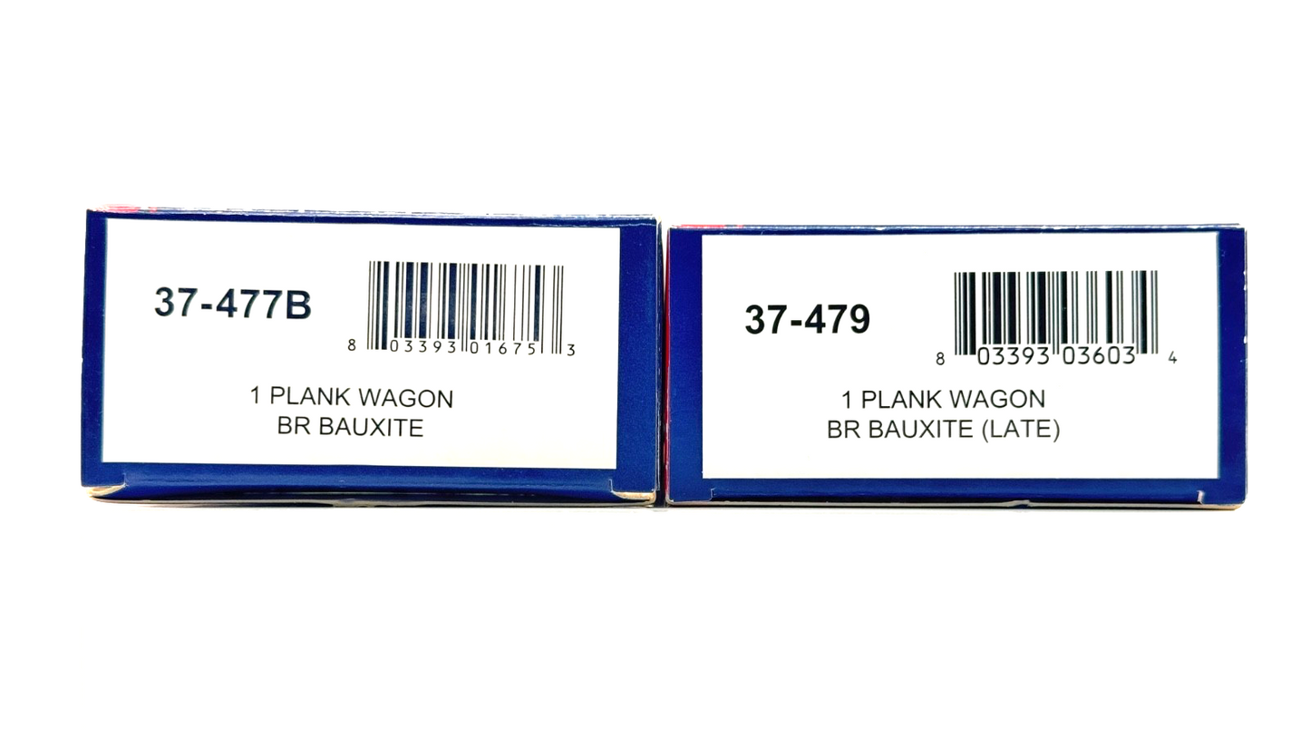 BACHMANN 00 GAUGE - 37-477B/37-479 - 1 PLANK CONFLAT LOWFIT WAGONS BR BAUXITE X2