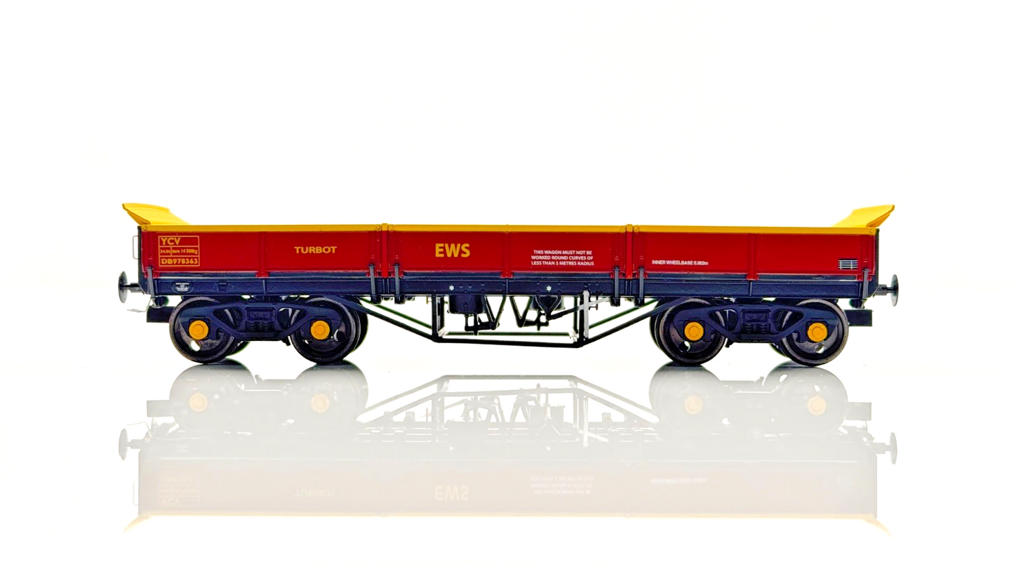 DAPOL 00 GAUGE - 4F-043-001 - TURBOT BOGIE BALLAST WAGON EWS MAROON DB978363