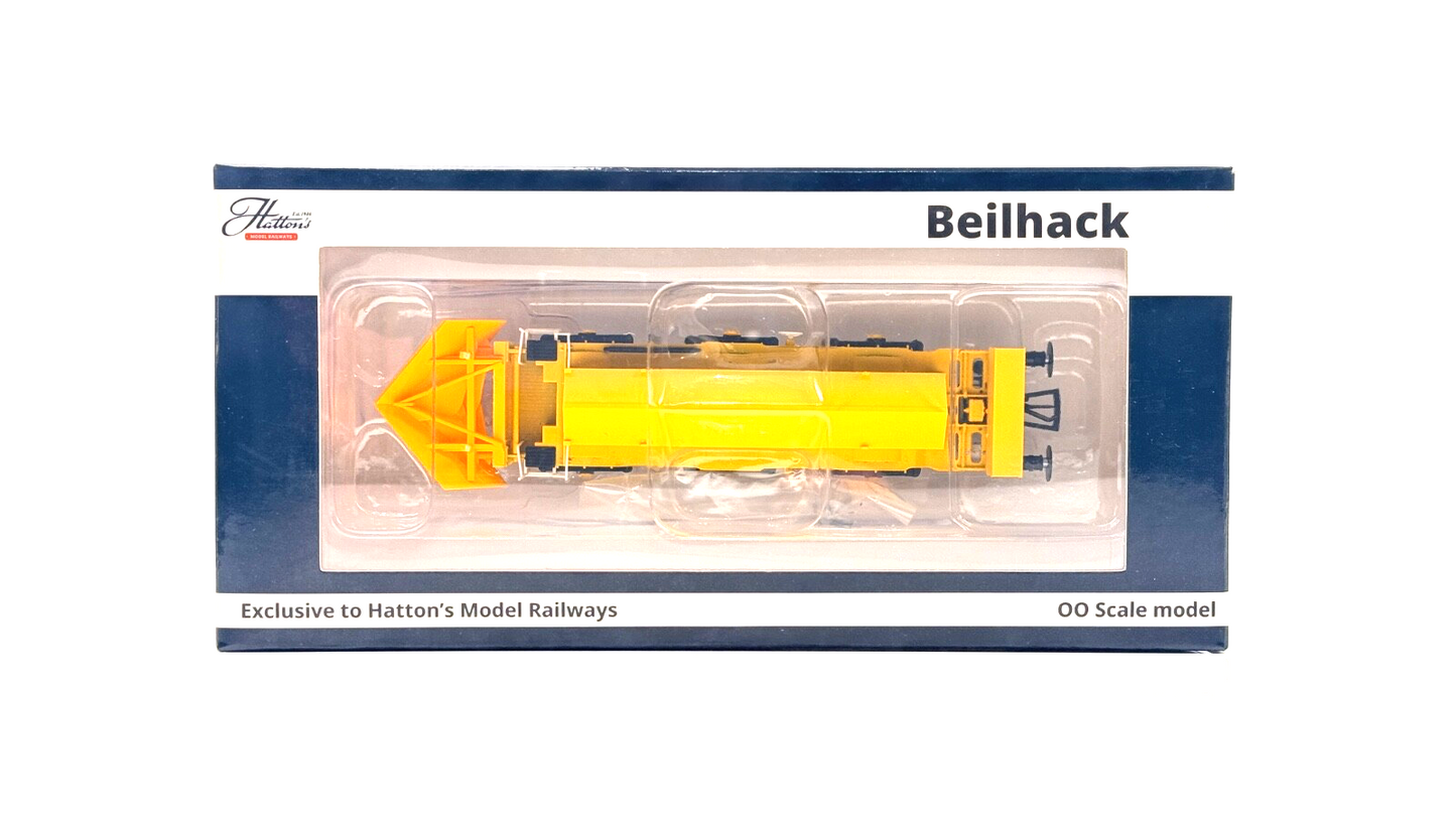 HATTONS 00 GAUGE - H4-BH-004 - BEILHACK SNOW PLOUGH BR YELLOW STRATFORD SHARK
