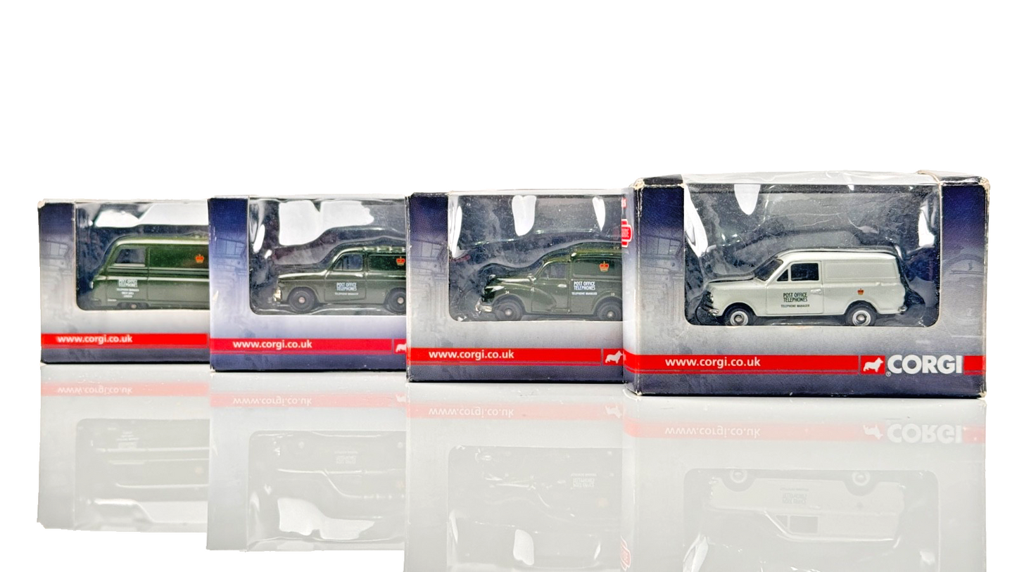 CORGI TRACKSIDE 1/76 VEHICLES - POST OFFICE TELEPHONES GREEN FLEET X 4