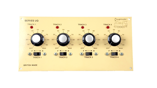 GAUGEMASTER 00 GAUGE - "MODEL UQ" FOUR TRACK PANEL MOUNT CONTROLLER BOXED