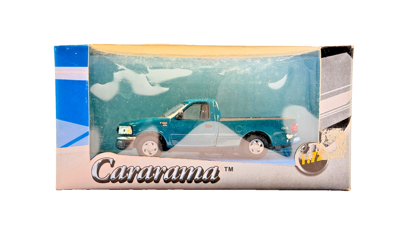 CARARAMA 1/72 SCALE - FORD F150 PICK UP TRUCK BLUE/GREEN - BOXED