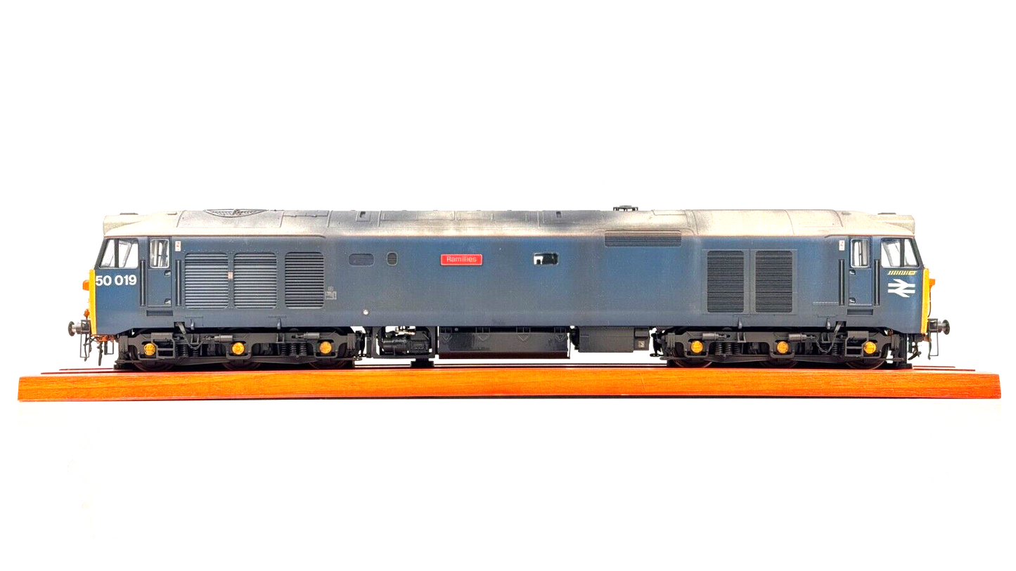HELJAN O GAUGE - CLASS 50 DIESEL 50019 LAIRA DEPT BLUE RAMILLIES (PROTO NEO)