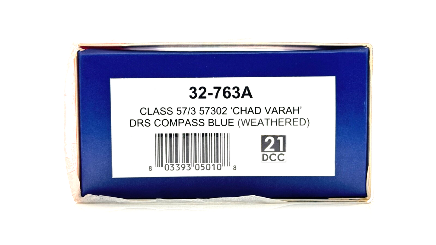BACHMANN 00 GAUGE - 32-763A - CLASS 57/3 57302 'CHAD VARAH' DRS COMPASS - BOXED