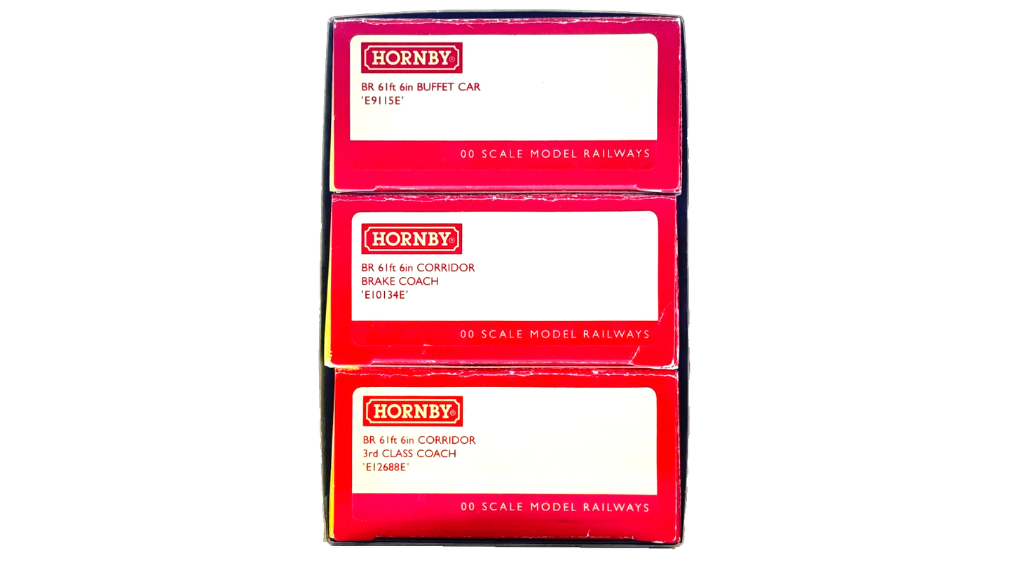 HORNBY 00 GAUGE - R4228 - THE NORTHUMBRIAN COACHES TRIPLE PACK - BOXED