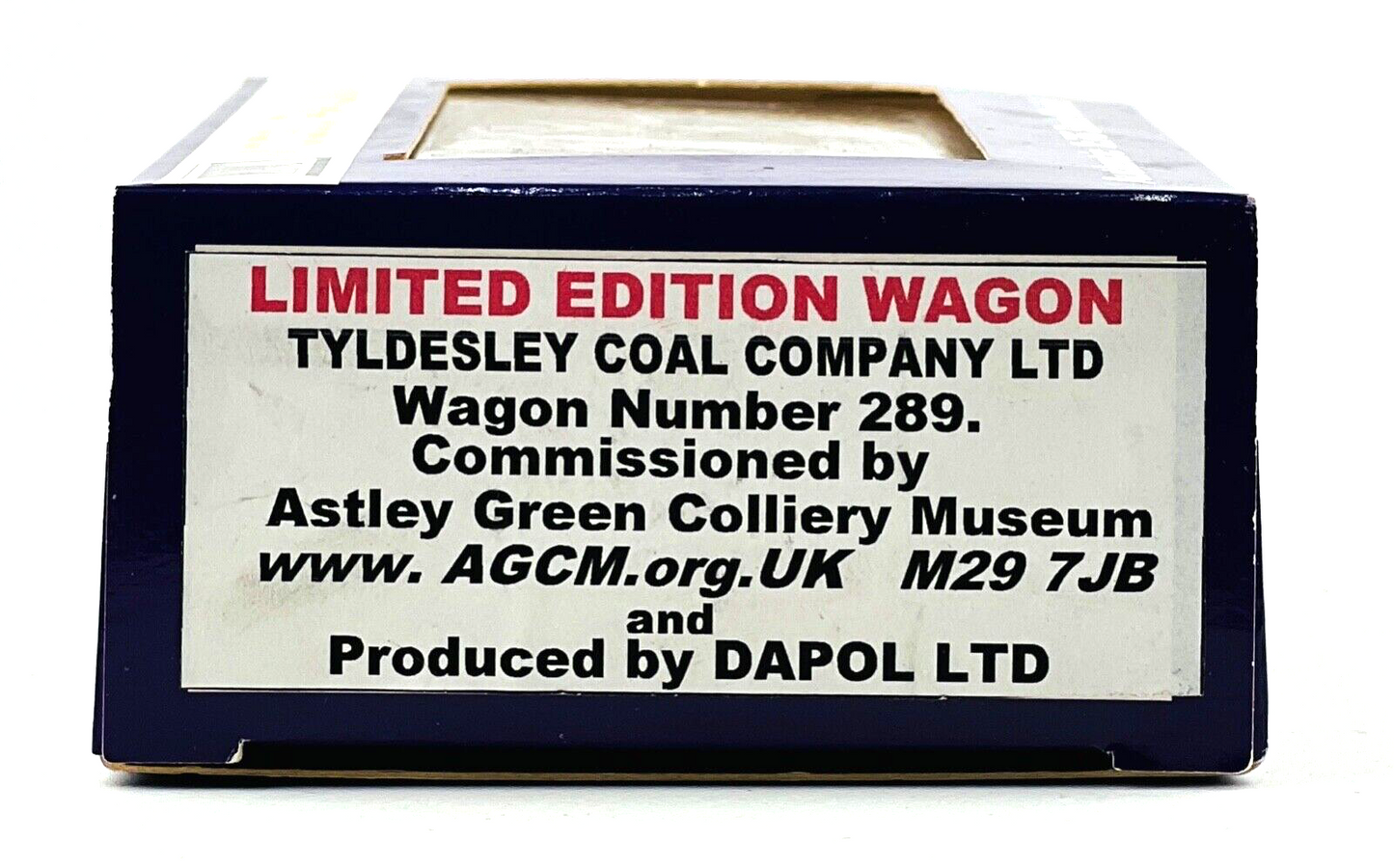DAPOL 00 GAUGE - TYLDESLEY COAL COMPANY LTD PLANK WAGON 289 (LIMITED EDITION)