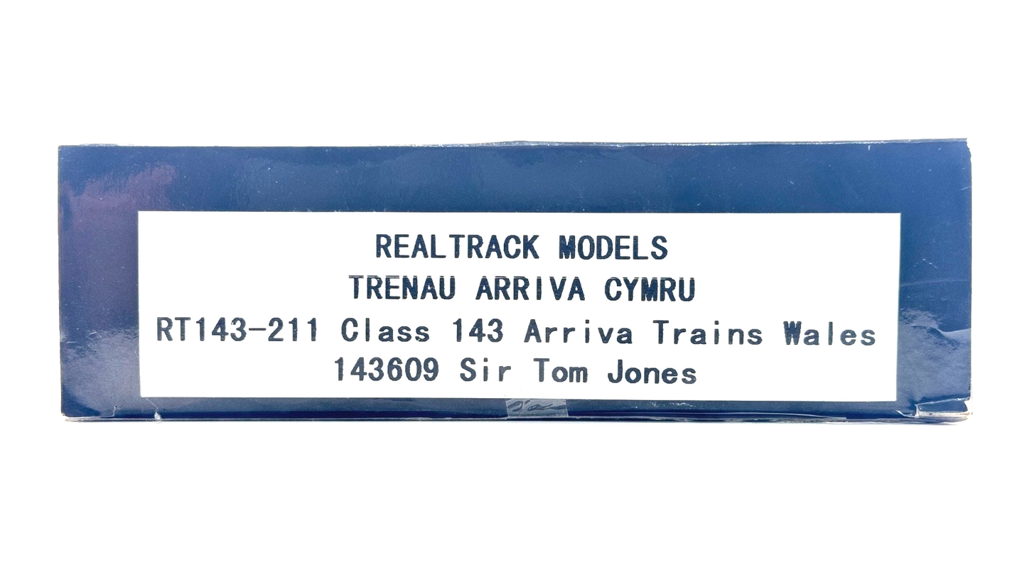 REALTRACK 00 GAUGE - RT143-211 - CLASS 143 ARRIVA TRAINS WALES ATW SIR TOM JONES