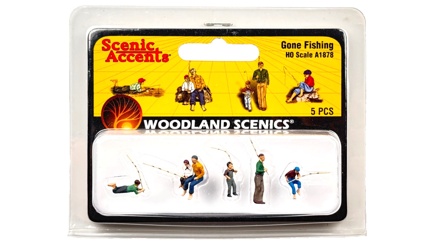 WOODLAND SCENICS HO/00 GAUGE - A1878 - GONE FISHING FIGURES - NEW