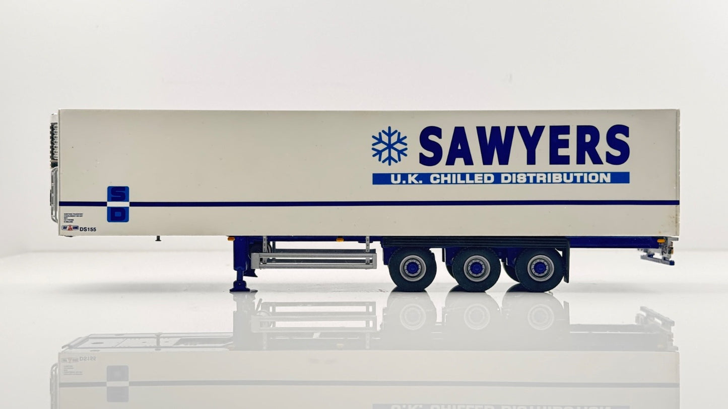 WSI 1/50 SCALE - 03-1109 - 3 AXLE SAWYERS UK CHILLED DISTRIBUTION TRAILER BOXED
