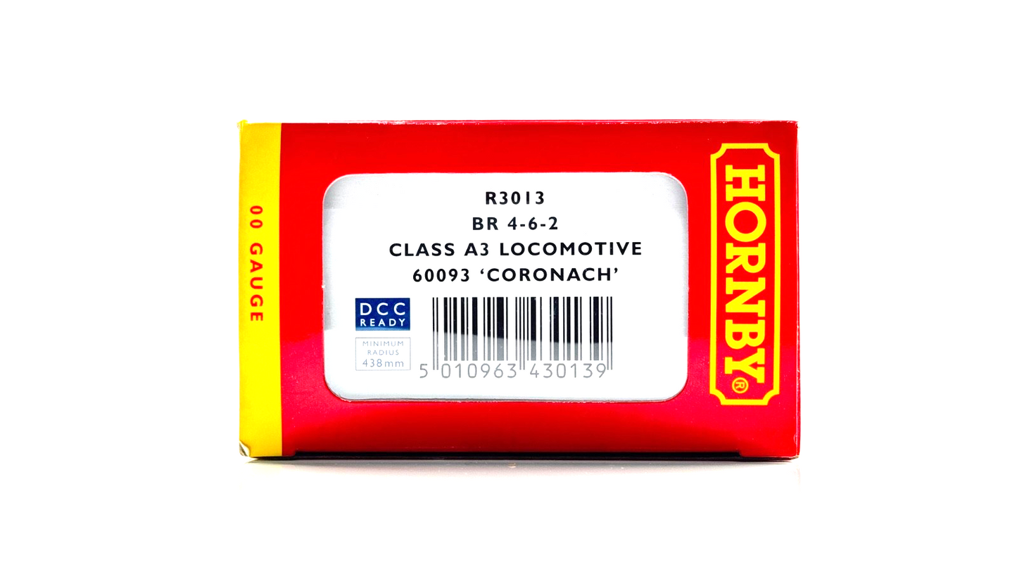 HORNBY 00 GAUGE - R3013 - BR 4-6-2 CLASS A3 LOCOMOTIVE 60093 'CORONACH' BOXED