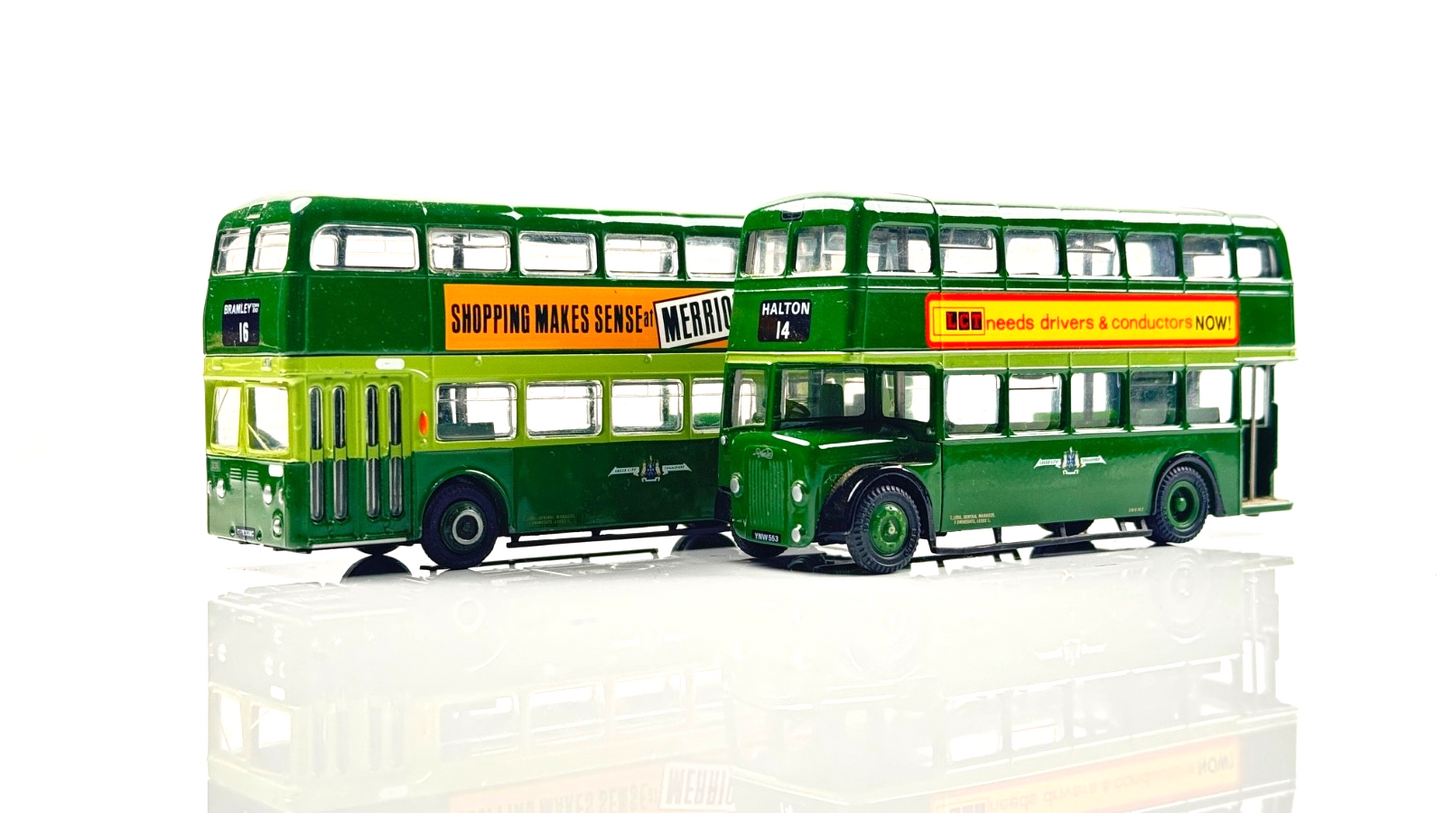 EFE 1/76 SCALE - LEEDS CITY TRANSPORT HALTON/BRAMLEY YORKSHIRE BUSES X 2