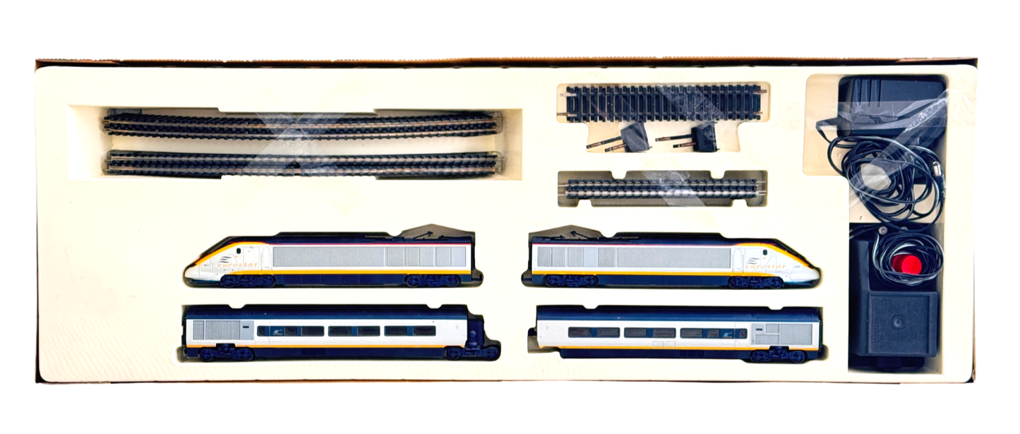 HORNBY HO/00 GAUGE - R647 - EUROSTAR 4 CAR EMU TRAIN SET - BOXED