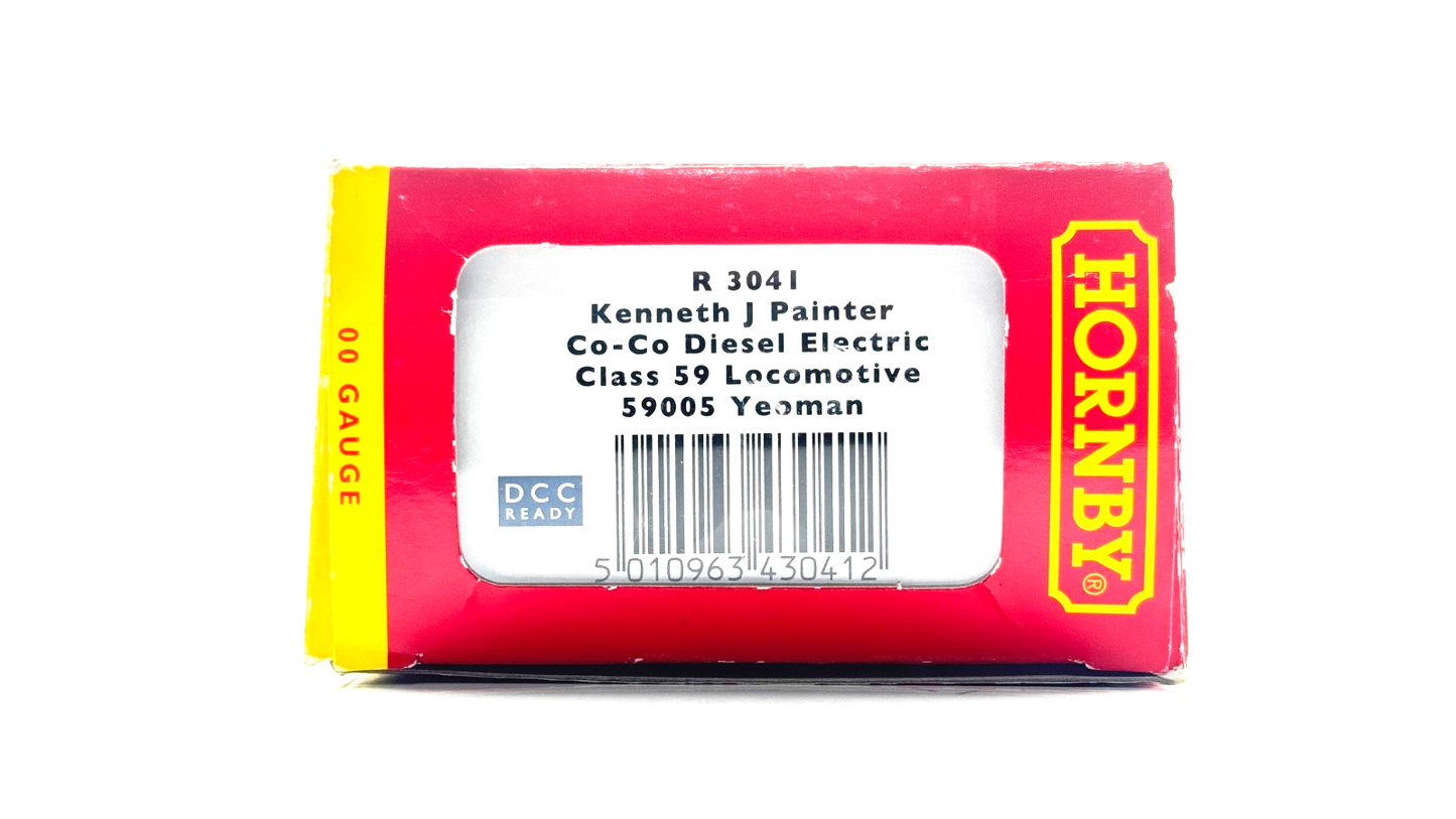 HORNBY 00 GAUGE - R3041 - CLASS 59 DIESEL 59005 YEOMAN KENNETH J PAINTER - BOXED
