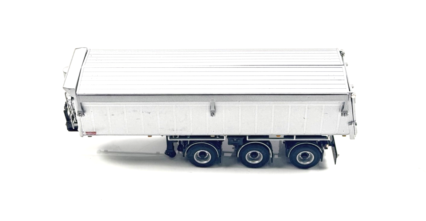 WSI 1/50 SCALE - 03-1003 - 3 AXLE ASPHALT SAND TIPPER TRAILER SILVER - BOXED
