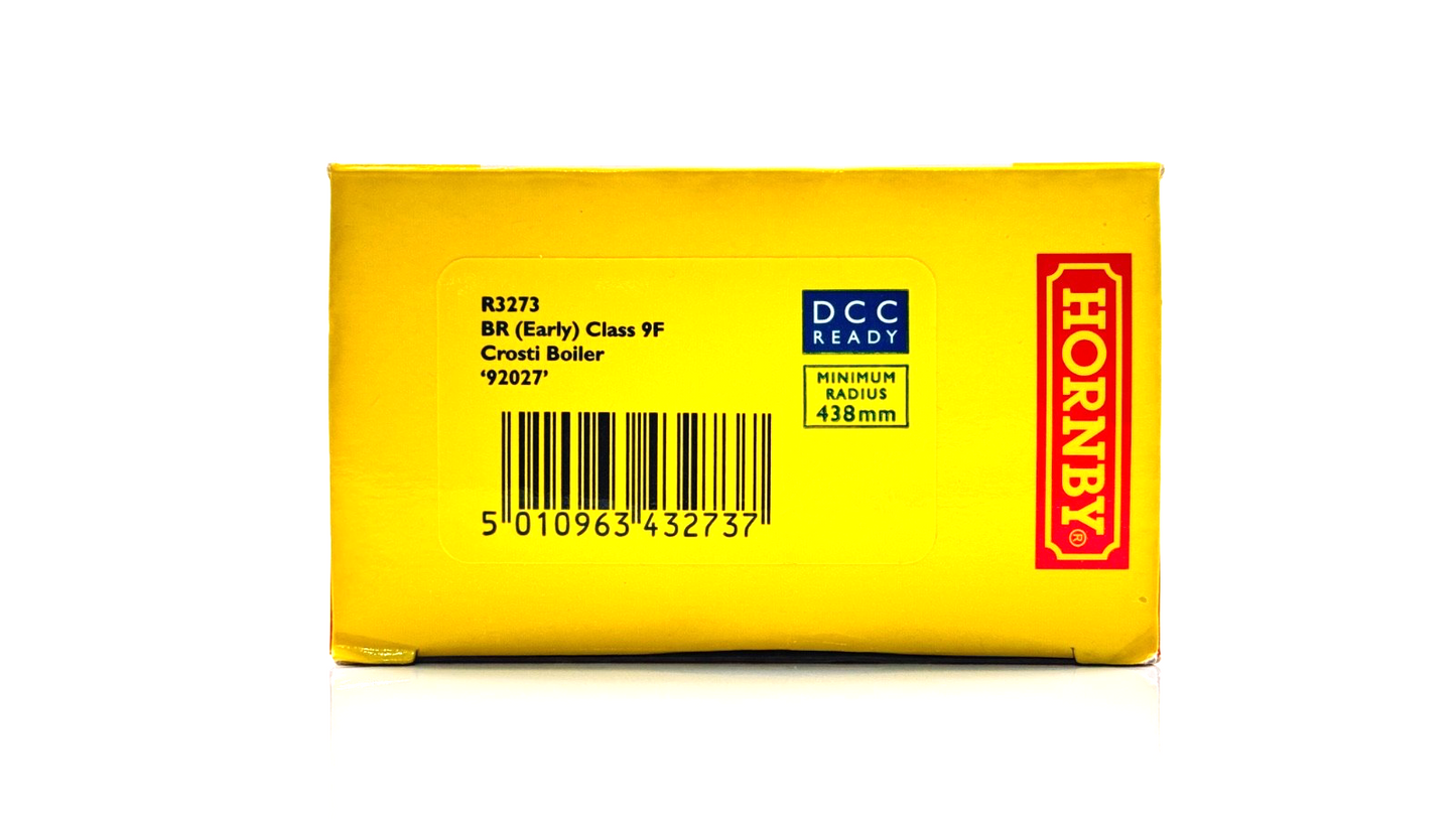 HORNBY 00 GAUGE - R3273 - BR BLACK (EARLY) CLASS 9F CROSTI BOILER 92027 BOXED