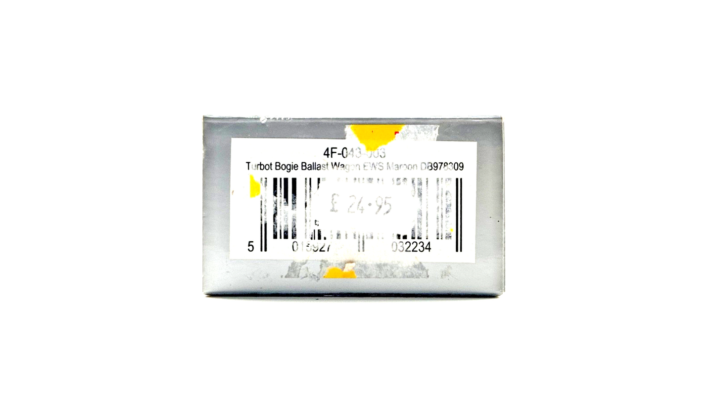 DAPOL 00 GAUGE - TURBOT BOGIE BALLAST WAGON EWS MAROON DB978396 (INC BOX)
