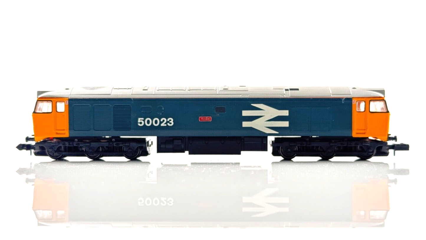 GRAHAM FARISH N GAUGE - CLASS 50 LARGE LOGO 50023 HOWE - RENAMED RENUMBERED