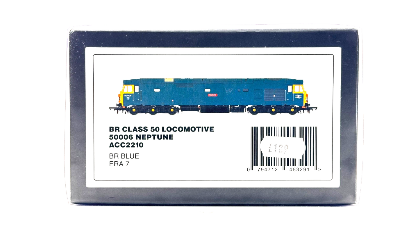 ACCURASCALE 00 GAUGE - ACC2210 - CLASS 50 BR BLUE 50006 NEPTUNE - DCC READY