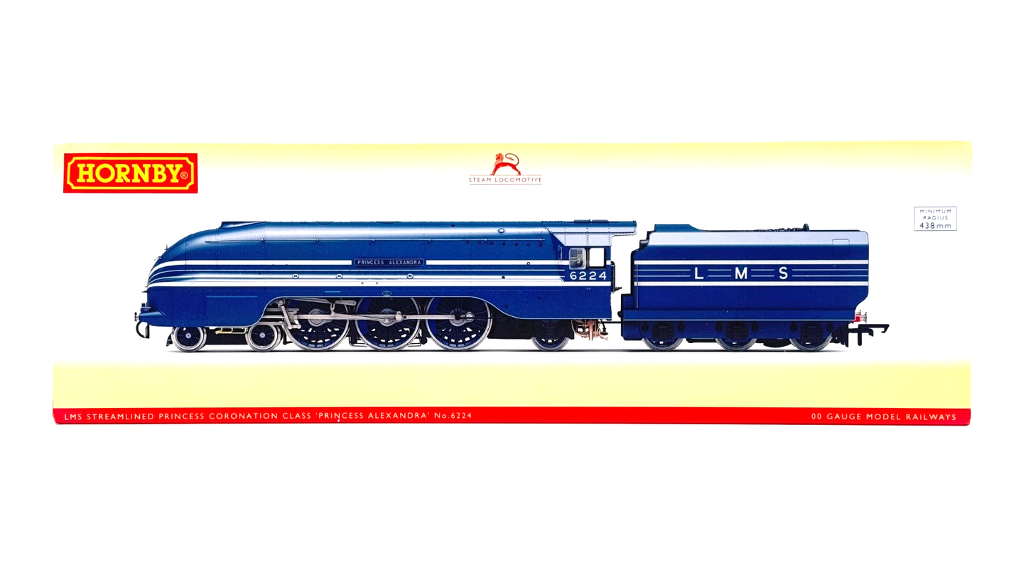 BOX ONLY - HORNBY 00 GAUGE - R3715 - LMS BLUE CORONATION PRINCESS ALEXANDRA 6224