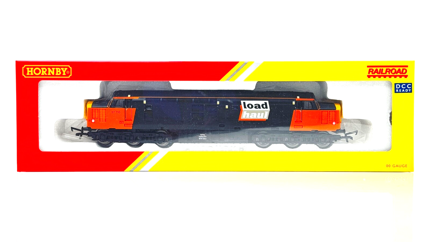 HORNBY 00 GAUGE - R30188 - CLASS 37 DIESEL 37710 LOADHAUL ORANGE BLACK - BOXED