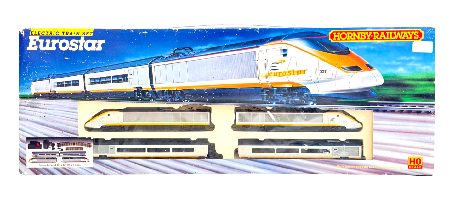 HORNBY HO/00 GAUGE - R647 - EUROSTAR 4 CAR EMU TRAIN SET - BOXED