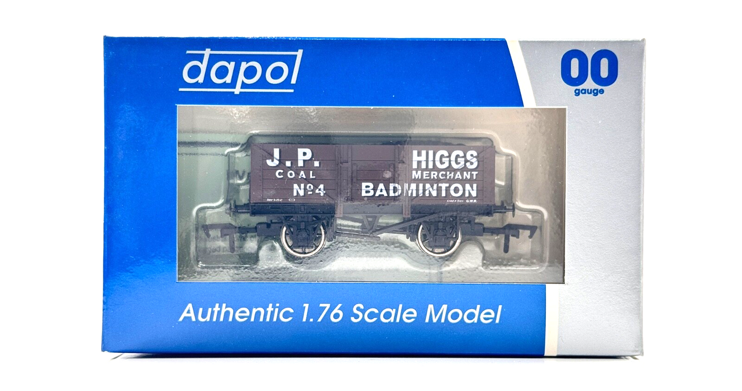 DAPOL 00 GAUGE - J.P. HIGGS COAL MERCHANT BADMINTON WAGON NO.4 (LIMITED EDITION)