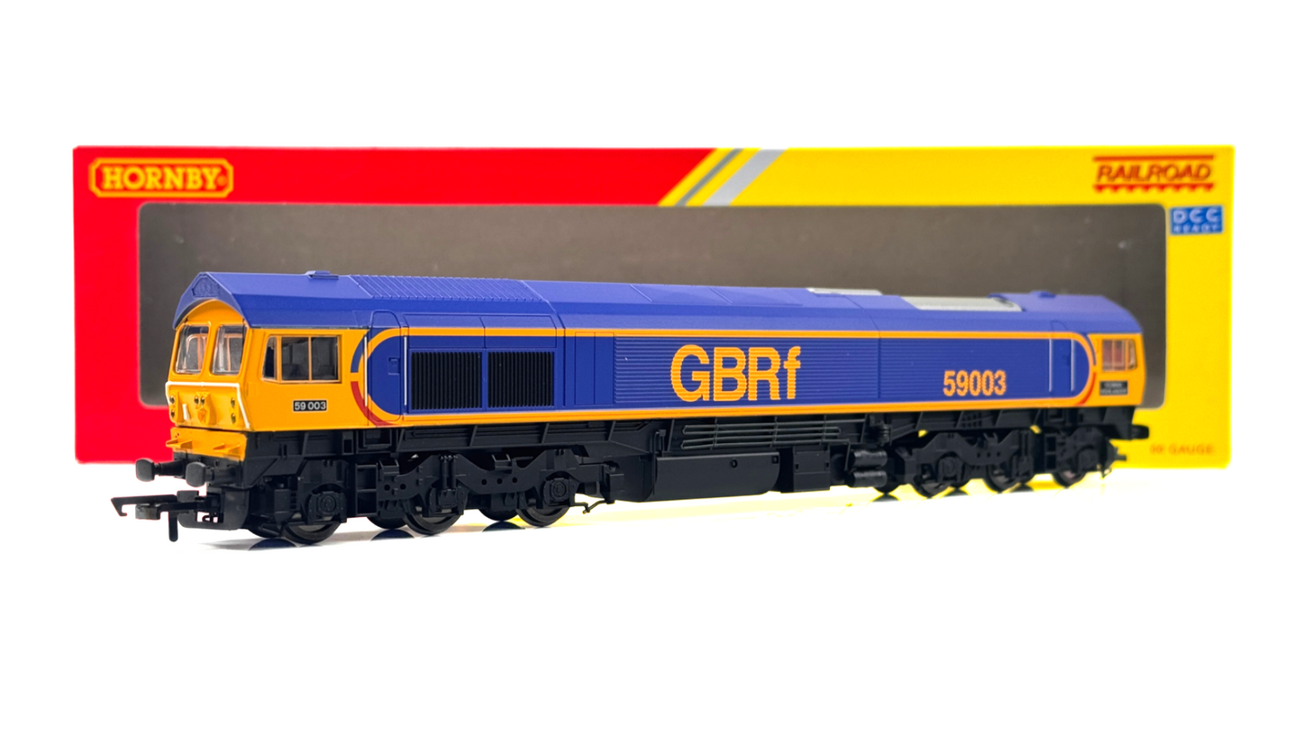 HORNBY 00 GAUGE - R3760 - CLASS 59 DIESEL 59003 GBRF YEOMAN HIGHLANDER W/LIGHTS!