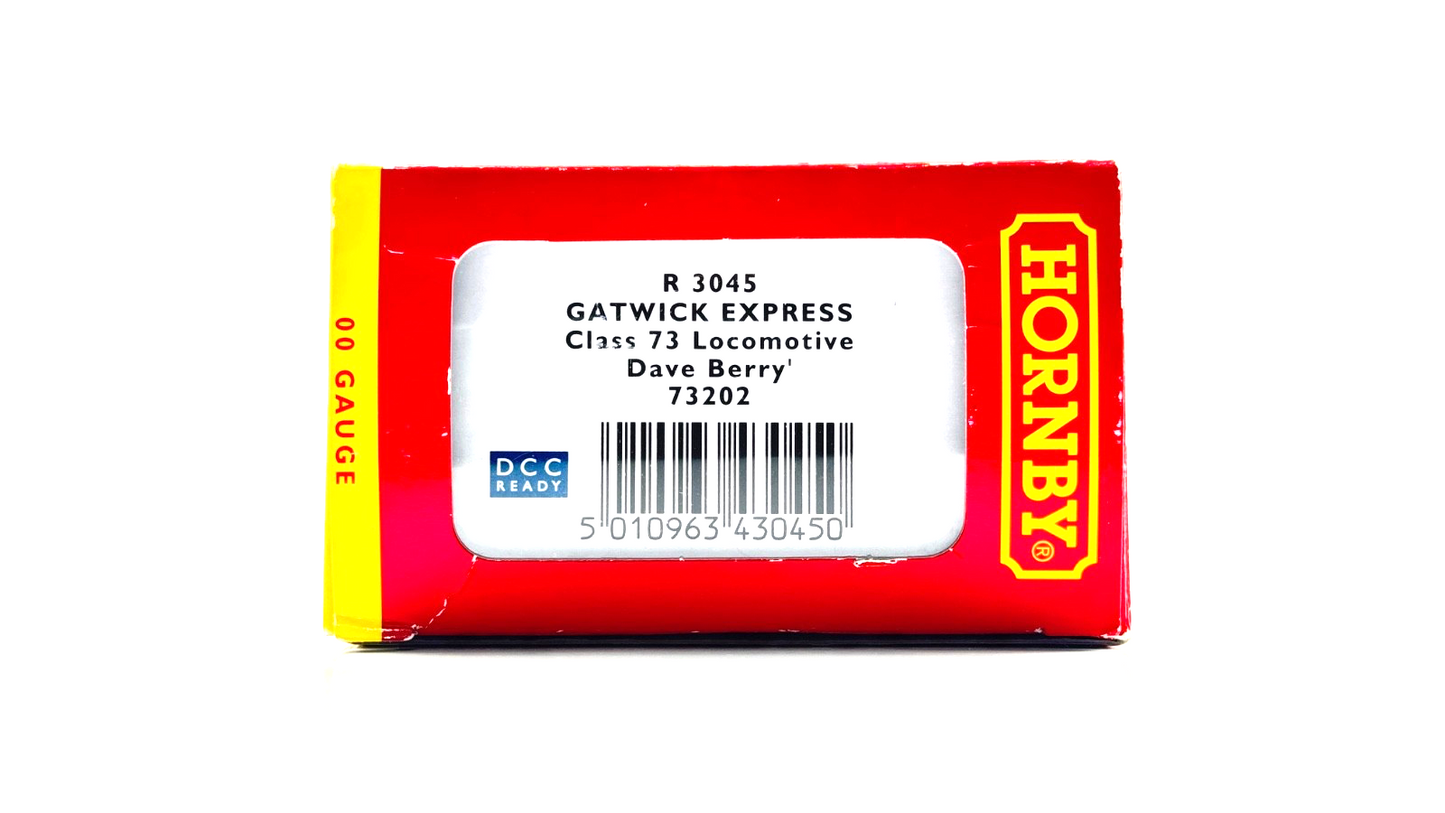 HORNBY 00 GAUGE - R3045 - CLASS 73 LOCOMOTIVE GATWICK EXPRESS DAVE BERRY 73202