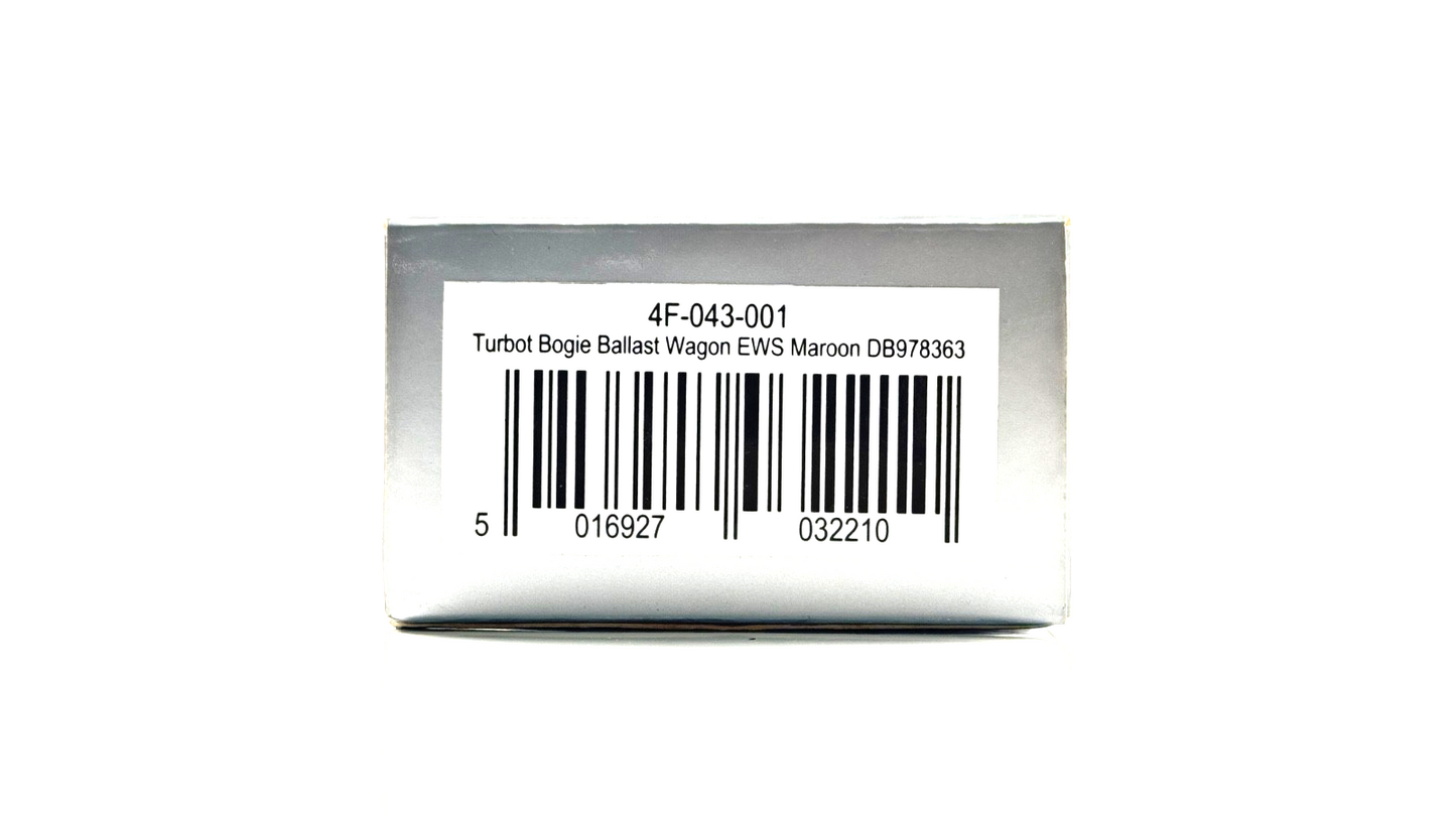 DAPOL 00 GAUGE - 4F-043-001 - TURBOT BOGIE BALLAST WAGON EWS MAROON DB978363