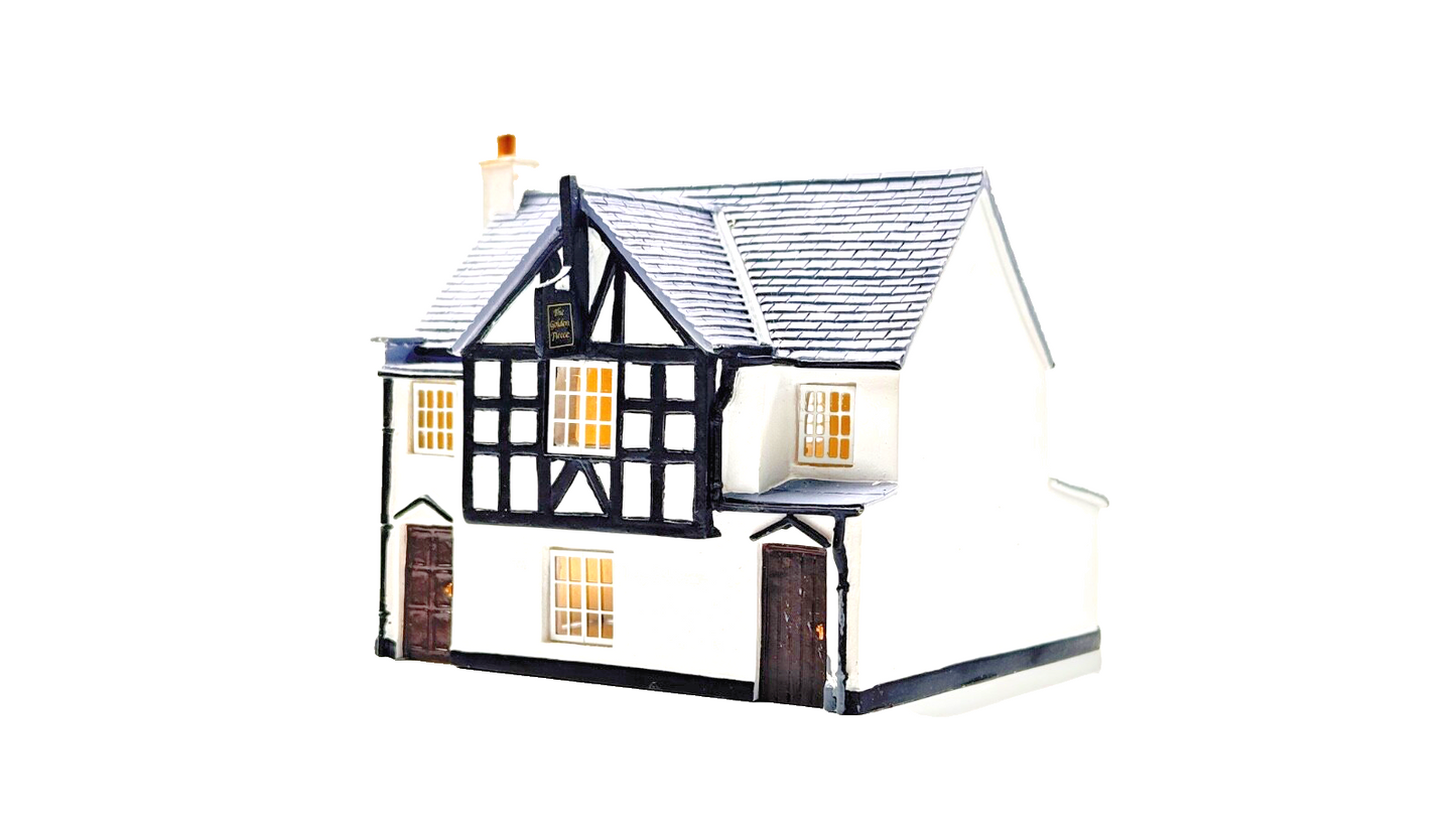 HORNBY 00 GAUGE SKALEDALE - R8620 - SMALL PUB 'GOLDEN FLEECE' - BOXED (TORN BOX)