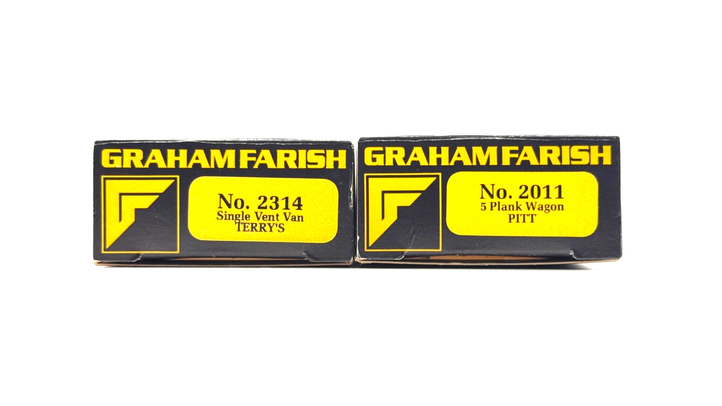 GRAHAM FARISH N GAUGE - 2011/2314 - 5 PLANK WAGON PITT/TERRYS VENT VAN BOXED