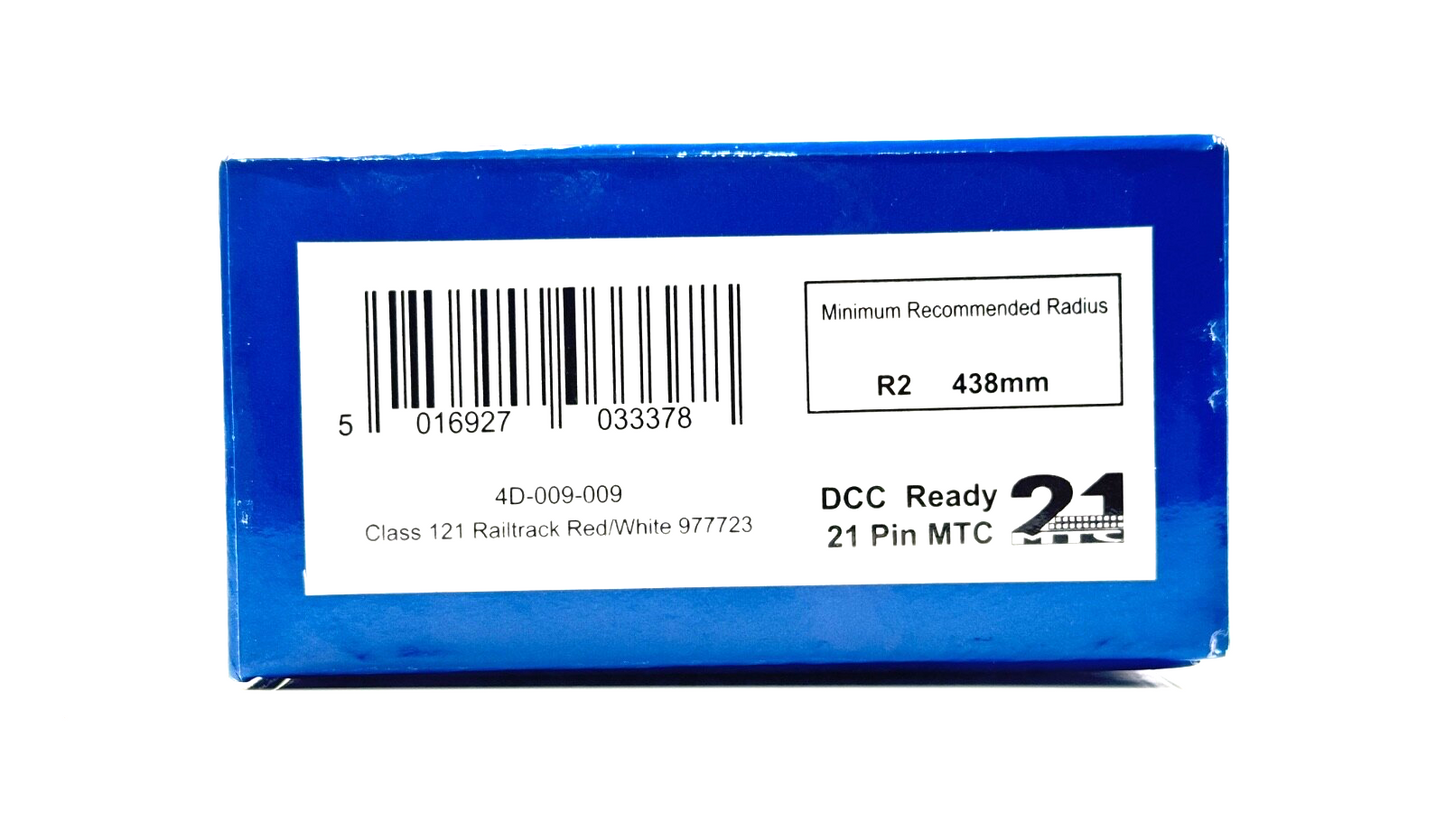 DAPOL 00 GAUGE - 4D-009-009 - CLASS 121 RAILTRACK RED/WHITE 977723 DCC SOUND V5