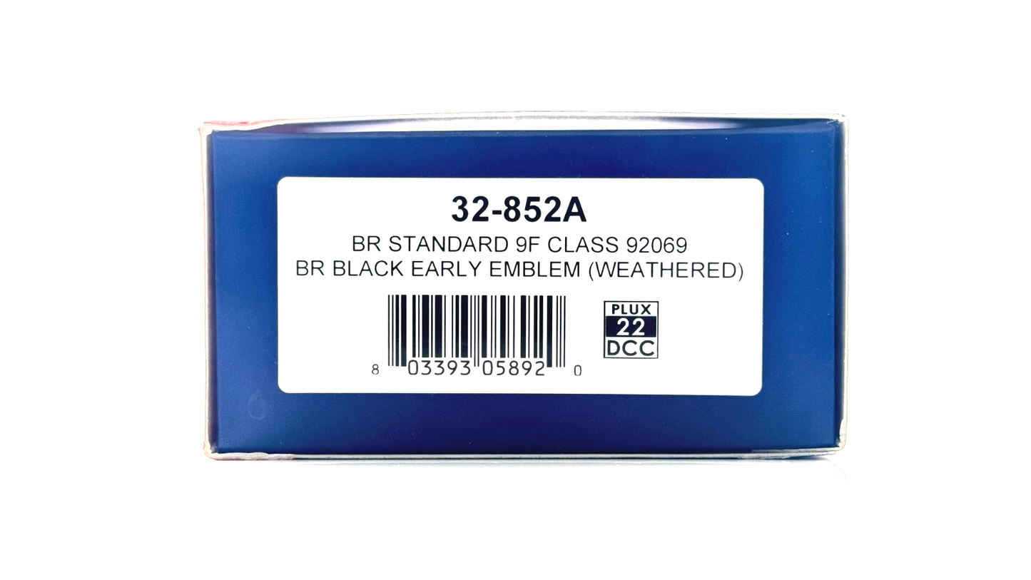 BACHMANN 00 GAUGE - 32-852A - BR STANDARD CLASS 9F 92069 BR BLACK WEATHERED