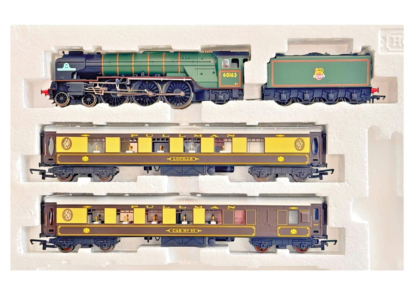 HORNBY 00 GAUGE - R1225 - BR GREEN ***TORNADO & TWO PULLMAN COACHES ONLY***