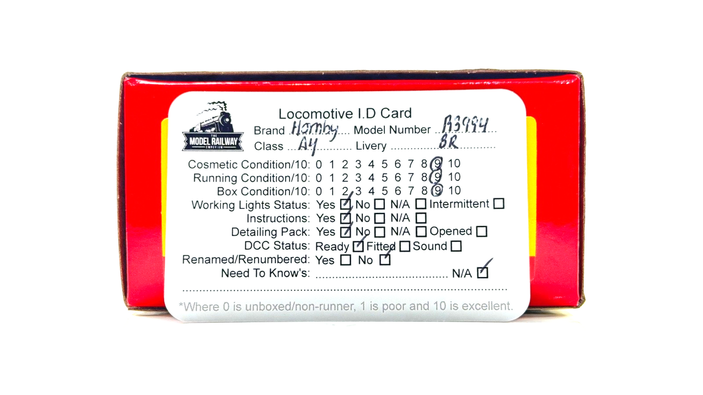 HORNBY 00 GAUGE - R3994 - BR 4-6-2 GREEN CLASS A4 'GOLDEN FLEECE' NO.60030 BOXED