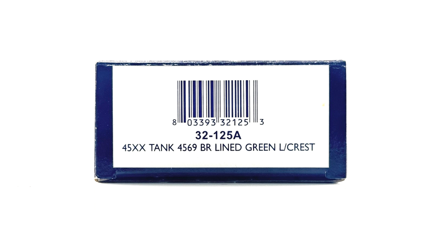 BACHMANN 00 GAUGE - 32-125A - 45XX TANK 4569 BR LINED GREEN LATE CREST - BOXED