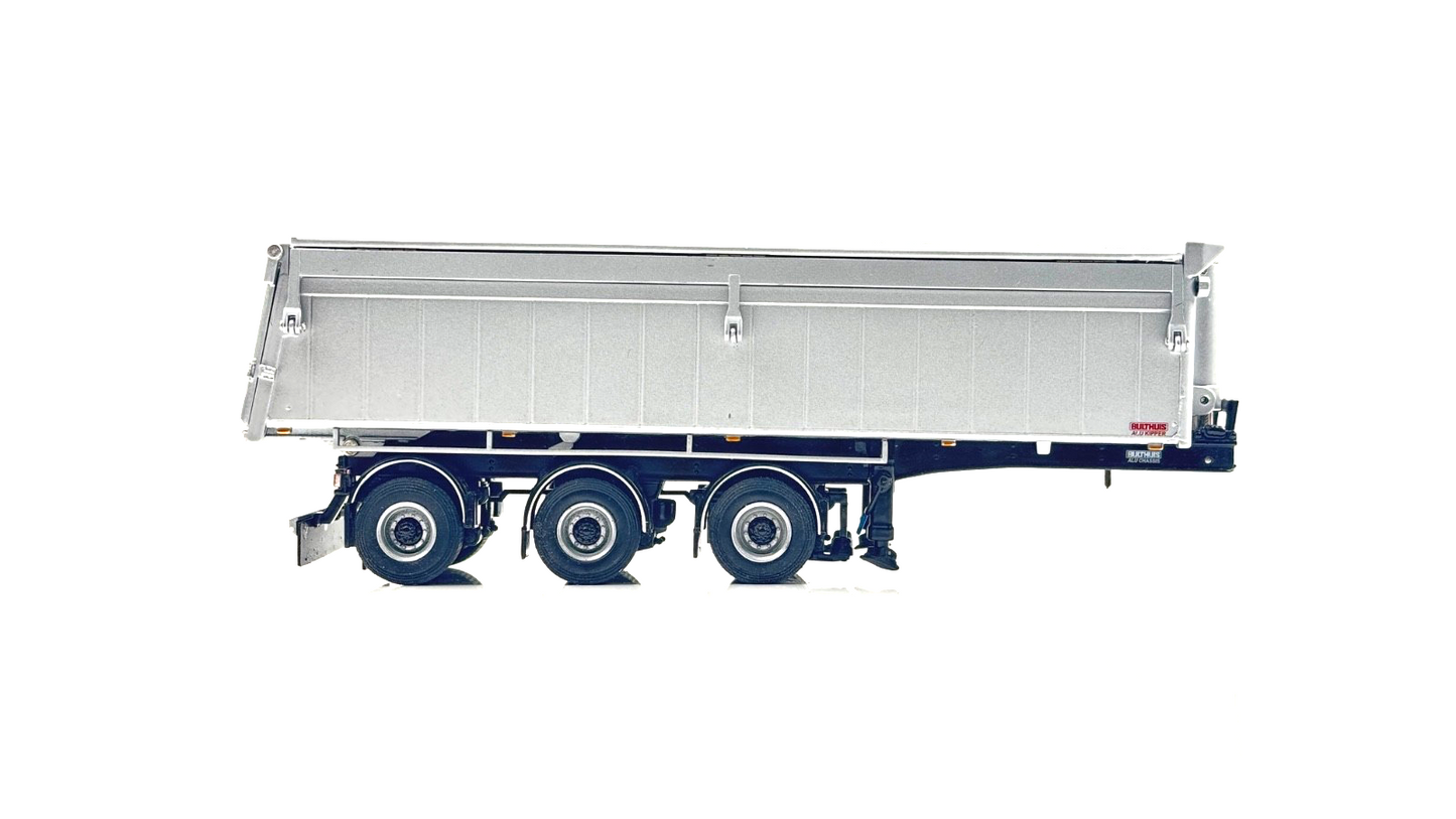 WSI 1/50 SCALE - 03-1003 - 3 AXLE ASPHALT SAND TIPPER TRAILER SILVER - BOXED