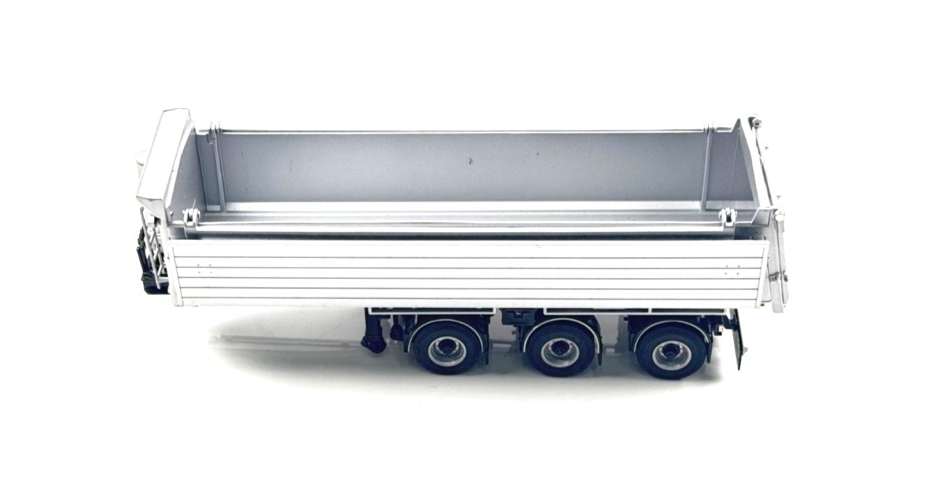 WSI 1/50 SCALE - 03-1003 - 3 AXLE ASPHALT SAND TIPPER TRAILER SILVER - BOXED