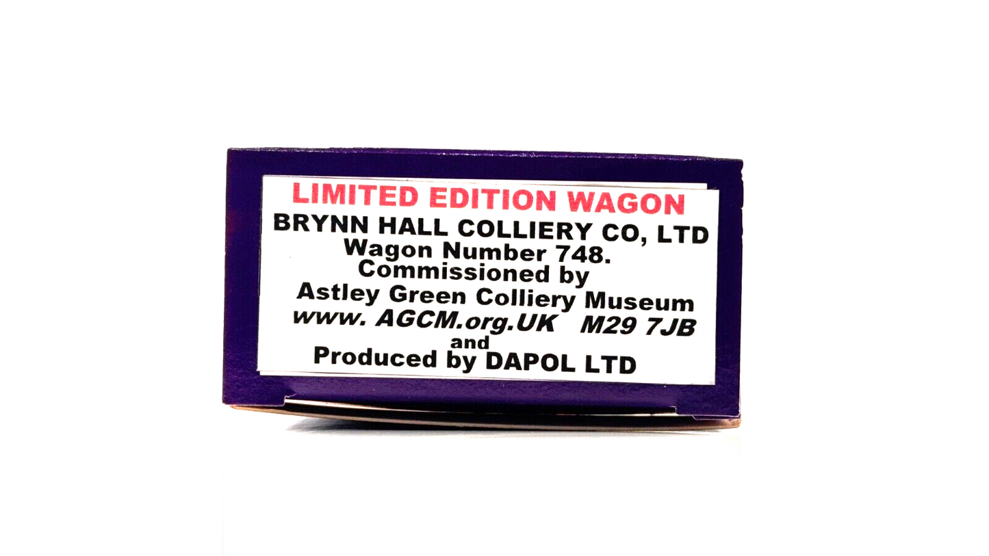 DAPOL 00 GAUGE - BRYNN HALL COLLIERY OF WIGAN WAGON NO.748 (LIMITED EDITION)
