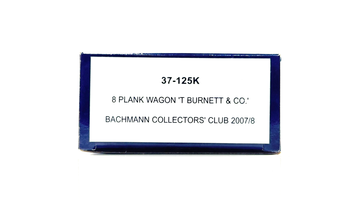 BACHMANN 00 GAUGE - 37-125K - 8 PLANK WAGON 'T BURNETT & CO' DONCASTER - BOXED