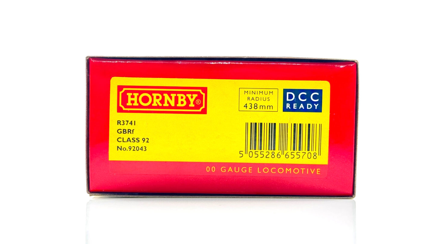 HORNBY 00 GAUGE - R3741 - CLASS 92 ELECTRIC 92043 GBRF LOCOMOTIVE - BOXED