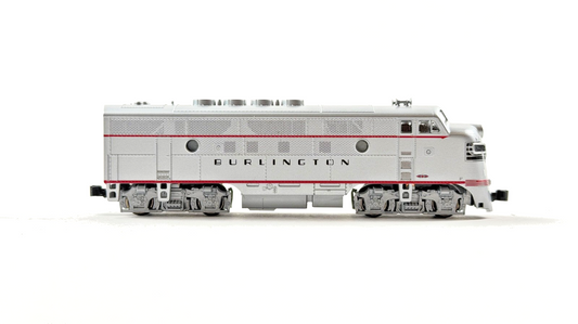 KATO N GAUGE - BURLINGTON SILVER F3A MOTORISED DIESEL UNIT ONLY BOXED
