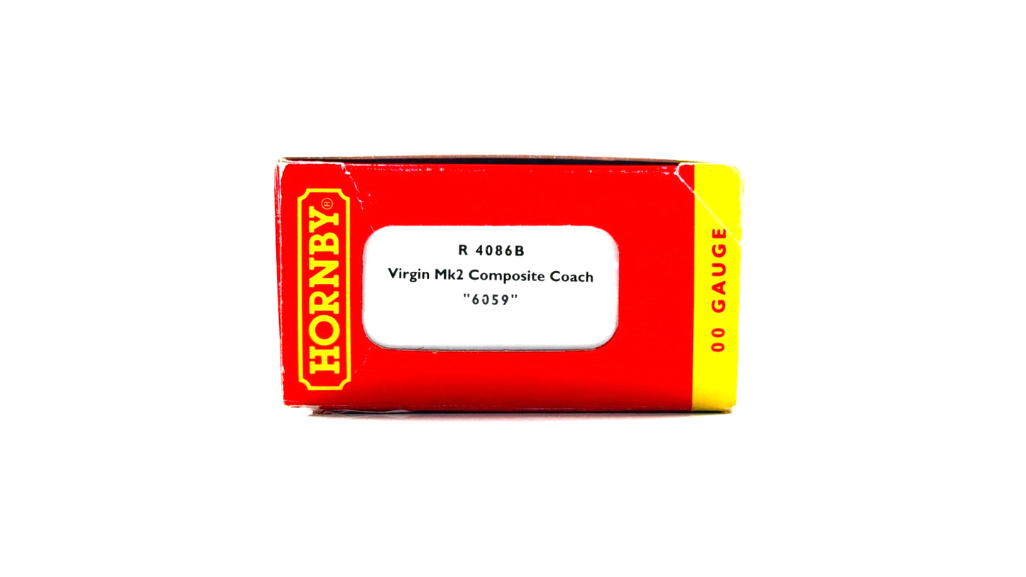 HORNBY 00 GAUGE - R4086B - VIRGIN TRAINS MK2 COMPOSITE COACH 6059 BOXED